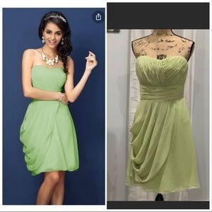 Jordan strapless green grecian dress size 8